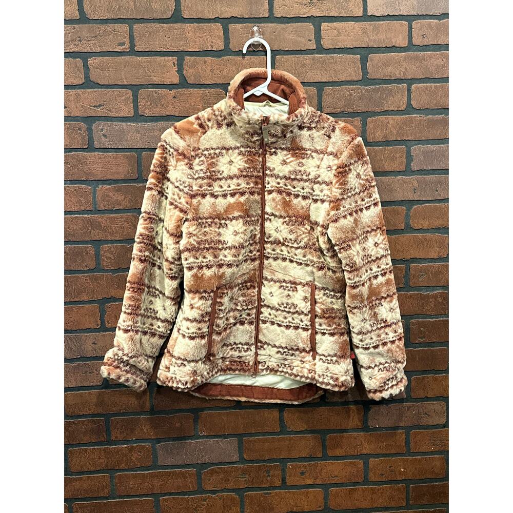 Woolrich Vintage Dark Blossom Faux Fur Floral Coat